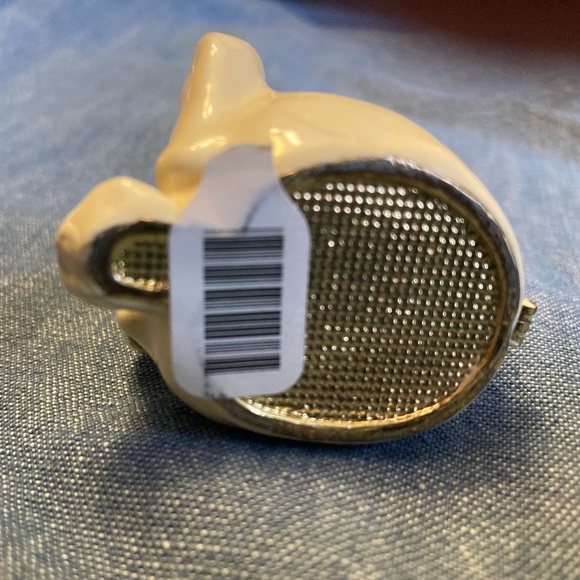 Enameled rabbit ring holder, easter bunny. - Picture 5 of 6